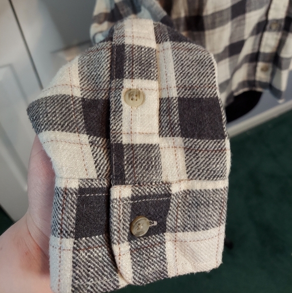 American Eagle Plaid Cropped Button-Down Top Size Medium - Picture 5 of 11